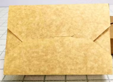 定做牛皮紙打包盒：?jiǎn)紊w，雙格，不同容量大小